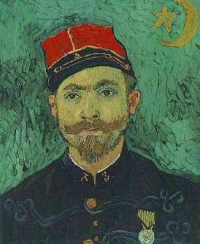 Vincent Van Gogh : Portrait of Milliet, Second Lieutanant of the Zouaves